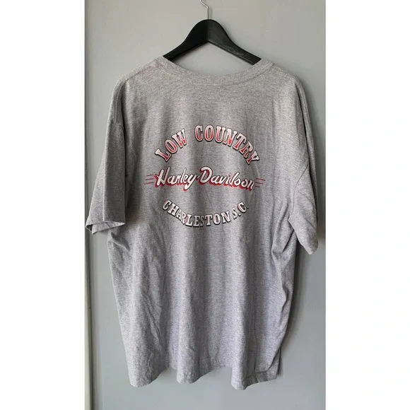 Gray Harley-Davidson Charleston South Carolina Low Country T-shirt Mens XXL 2XL - Picture 3 of 7